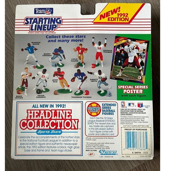 Starting Lineup Emmitt Smith 1992 with special series‎ poster - Picture 2 of 6